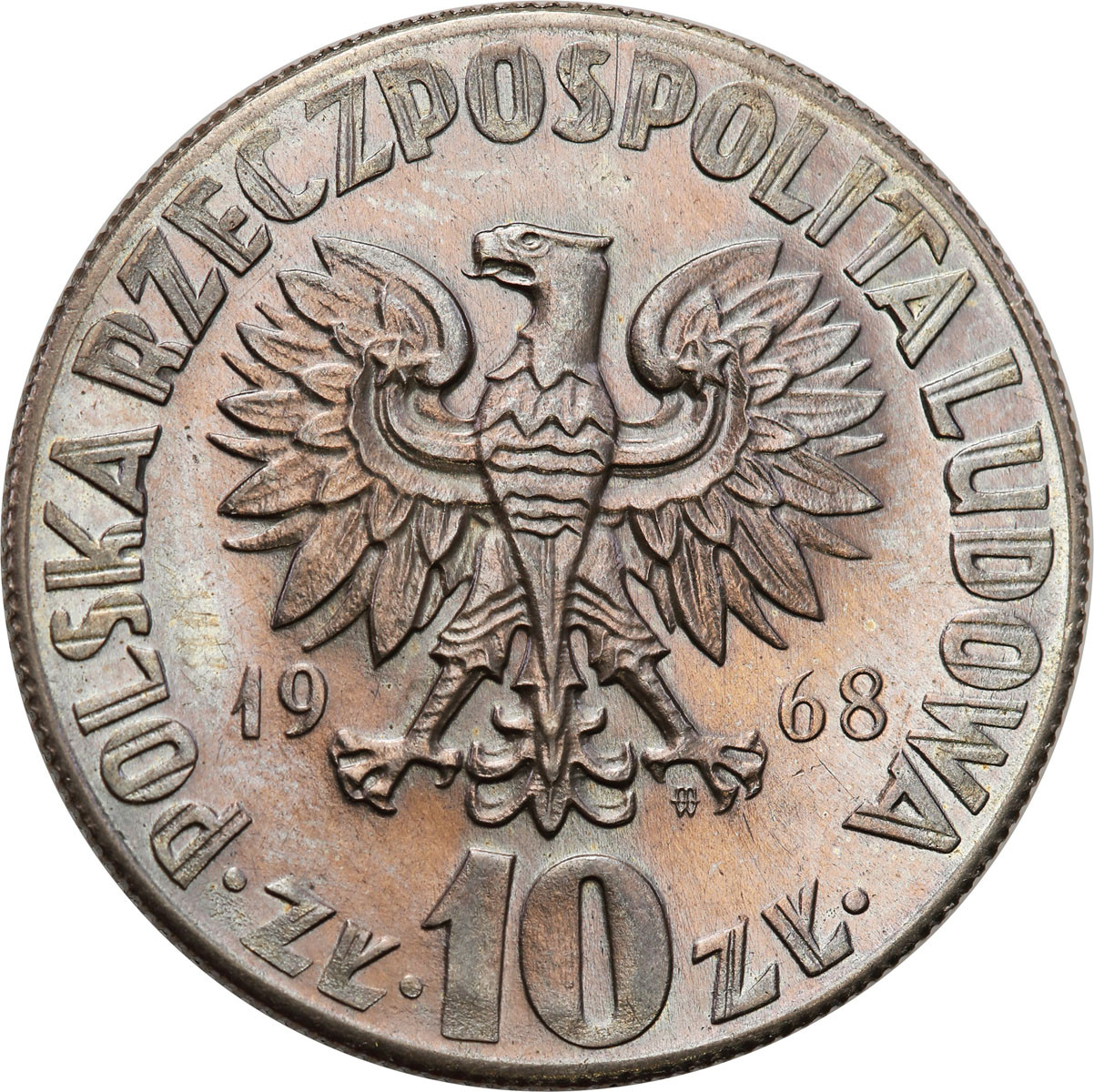 PRL. 10 złotych 1968 Kopernik - ex Kałkowski